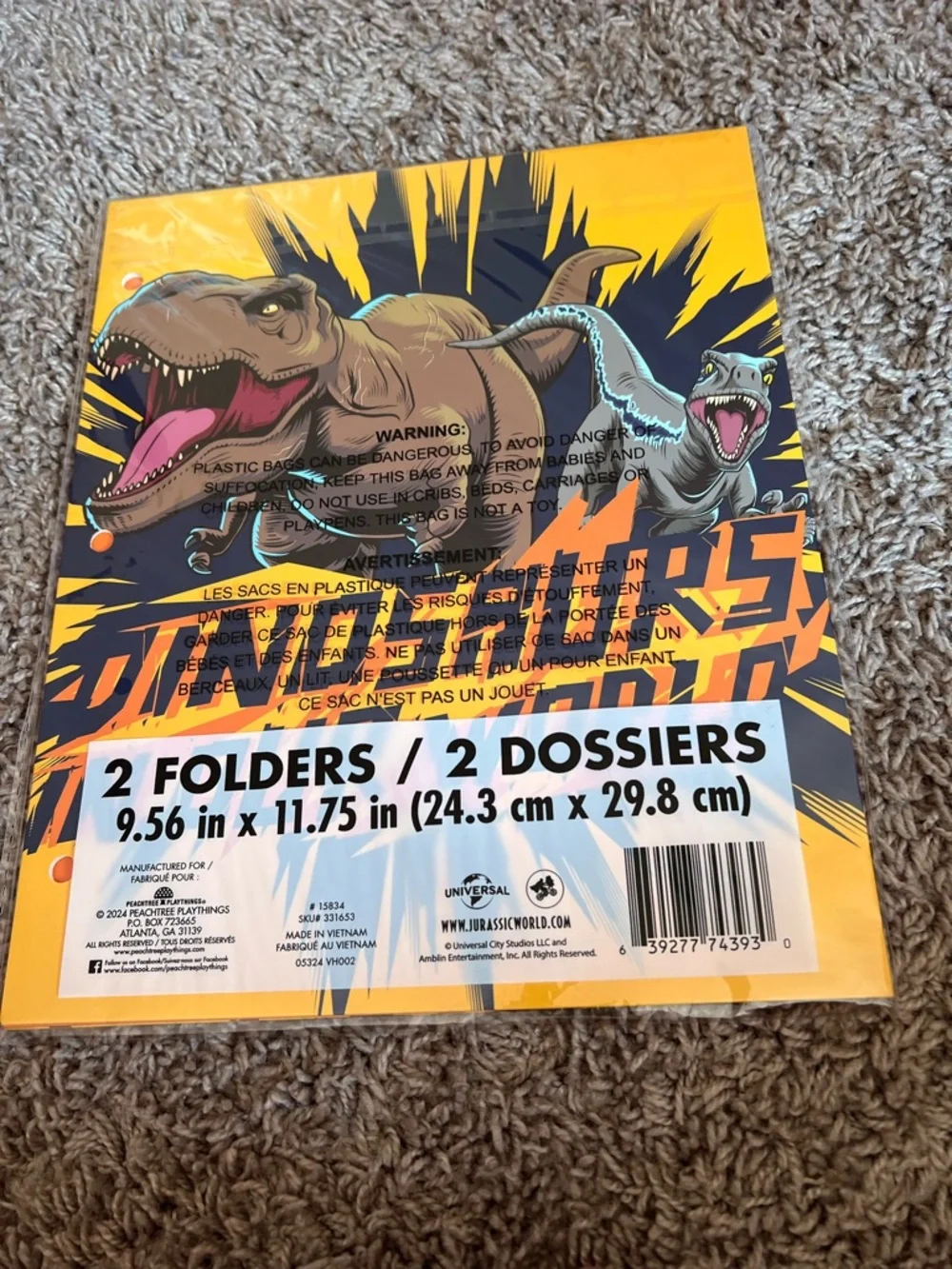 Dinosaur Graphic folders Orange Multicolor